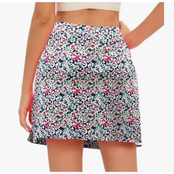 Lou Keith Floral Athletic Skort Size 2XL Built In Shorts Pocket Golf Tennis NWT - Picture 2 of 6